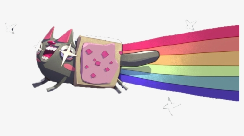 Cute Nyan Cat Png Clipart - Rainbow Cat Png, Transparent Png, Free Download