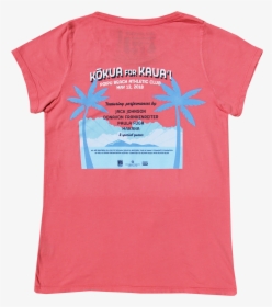 Women"s Coral Kaua"i Flood Benefit Tee , Png Download - Active Shirt, Transparent Png, Free Download