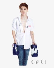 Jimin In A White T Shirt, HD Png Download, Free Download