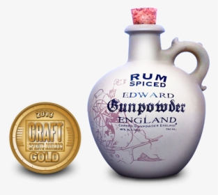 Edward Gunpowder England Rum Spiced - Glass Bottle, HD Png Download, Free Download