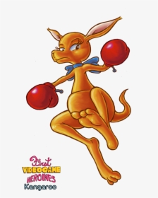 Videogame Heroines Kangaroo Lady Bug Cartoon Vertebrate - Kangaroo Arcade Game, HD Png Download, Free Download