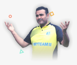 My Team 11 Virender Sehwag - My Team 11 Owner, HD Png Download, Free Download