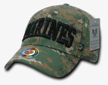 Marines Cap Digital Camouflage Woodland - Baseball Cap, HD Png Download, Free Download
