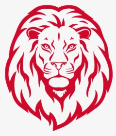Facebook Red Lion Head Square - Lion Head Silhouette, HD Png Download, Free Download