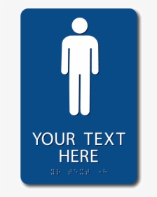 Custom Men"s Restroom Sign With Braille - Womens Locker Room Sign, HD Png Download, Free Download