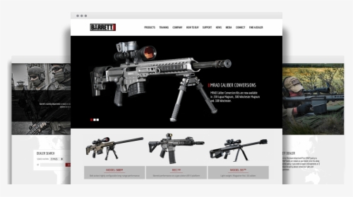 Barrett Website Design - Assault Rifle, HD Png Download, Free Download