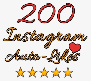 200 Instagram Auto Likes Per Post - Gold Stars In A Row, HD Png Download, Free Download