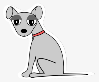 Free Digital Dog Scrapbooking - Gray Dog Png Transparent Clipart, Png Download, Free Download