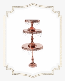 Shop-preview Shiny Rose Gold Round Chandelier Cake - Cake Stand, HD Png Download, Free Download
