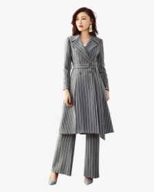 High Quality Women Striped Suits Two Piece Set Women - Photo Shoot, HD Png Download, Free Download