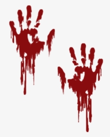 #hands #hand #blood #dead #red #splatter #icicles #sticker - Transparent Background Bloody Handprint, HD Png Download, Free Download