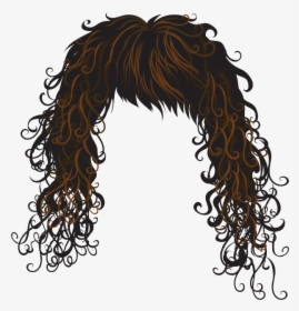 Transparent Hair Styles Png - Curly Hair Wig Clipart, Png Download, Free Download