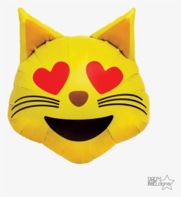 Emoji Cat Heart Eyes 22 In* , Png Download - Cat Balloon, Transparent Png, Free Download