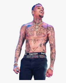 Chris Brown Png Transparent Image - Chris Brown Neck Tattoo Men, Png Download, Free Download