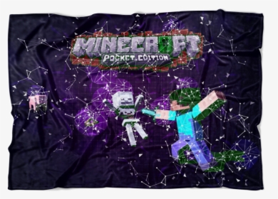 Minecraft Fleece Blanket Plexus Purple Blanket - Water Gun, HD Png Download, Free Download