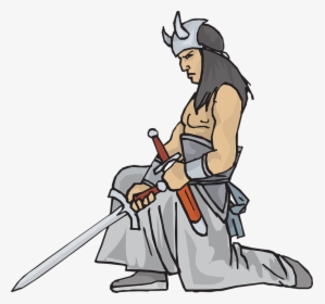 Man With A Sword Cartoon, HD Png Download, Free Download