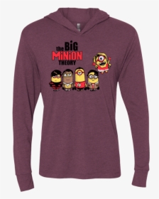 The Big Minion Theory Triblend Long Sleeve Hoodie Tee, HD Png Download, Free Download