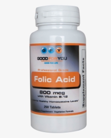 Folic Acid 800 Mcg W/ B-12 [250 Tabs] - Prescription Drug, HD Png Download, Free Download