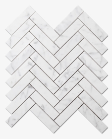 Bianco Gioia Marble Mosaic Tile Herringbone - Herringbone Tile Png, Transparent Png, Free Download