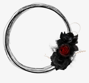 #black Frame #frame #marco #redondo #negro #rosas - Bangle, HD Png Download, Free Download
