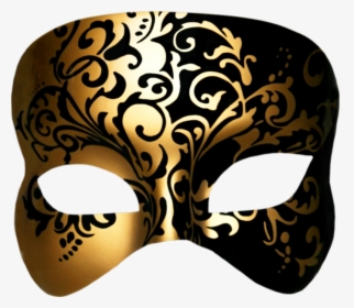 #mask #mascara #careta #antifaz #gold #oro #dorada - Gold And Black Masquerade Mask Png, Transparent Png, Free Download