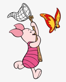 Winnie The Pooh Butterflies Piglet, HD Png Download, Free Download