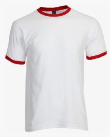 Tultex Unisex Fine Jersey Ringer Tee, White/red"  Class="lazyload - White Red Ringer Shirt, HD Png Download, Free Download