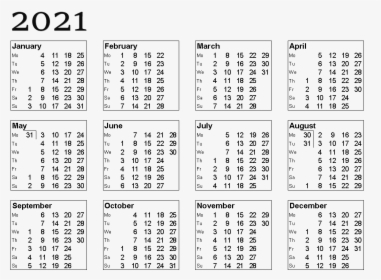 Calendar 2021 Png Photo - 2021 Calendar With Week Numbers, Transparent Png, Free Download