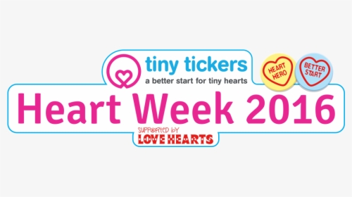 Tiny Tickers Heart Week 2016 Logo - Love Hearts Sweets, HD Png Download, Free Download