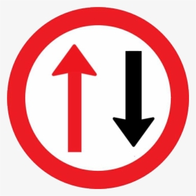 Give Way To Oncoming Vehicles Tha B-4 - Road Sign R6 South Africa, HD Png Download, Free Download