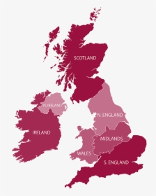 Map - Wales Scotland And England, HD Png Download, Free Download