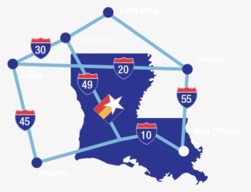 Ea Louisiana Map Illustrated - Louisiana Map, HD Png Download, Free Download