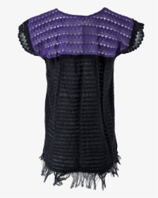 60"s/70"s Purple And Black Crochet Peasant Top - Crochet, HD Png Download, Free Download