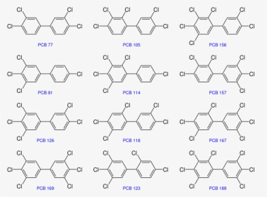 Structure Of All Polychlorinated Biphenyls, HD Png Download, Free Download