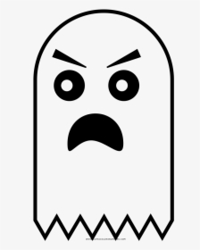 Annoyed Ghost Coloring Page - Annoyed Ghost, HD Png Download, Free Download