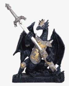 Dragon With Sword Statue - Statue, HD Png Download, Free Download
