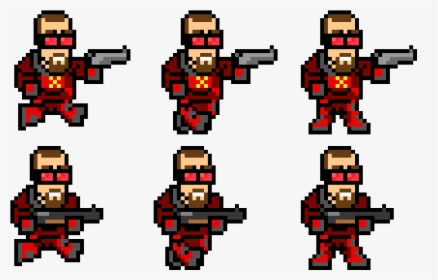 Pixel Character With Gun, HD Png Download, Free Download