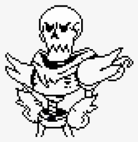Underfell Papyrus Pixel Art, HD Png Download, Free Download