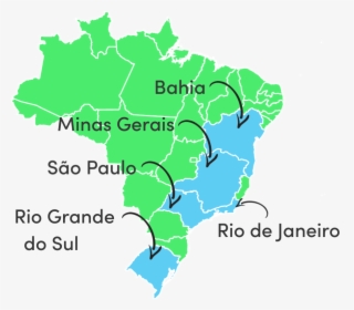 Brazil Map Of Consumer Groups And Regions - Brazil 2018 Election Map, HD Png Download, Free Download