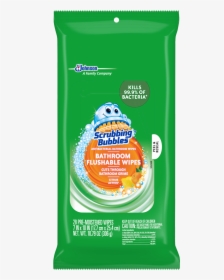 Scrubbing Bubbles Antibacterial Flushable Wipes - Scrubbing Bubbles Wipes, HD Png Download, Free Download
