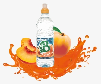 A Bottle Of Peach Flavoured Macb Natural Spring Water - Bottled Water, HD Png Download, Free Download