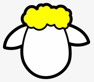 Yellow Clipart Gumdrop - Sheep Face Clipart Black And White, HD Png Download, Free Download