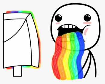 Ff0248 Puking Rainbows Guy In Hd By Lem - Rainbow Meme Png, Transparent Png, Free Download