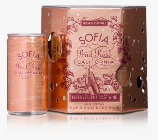 Sofia Br Mini W 4pk - Coppola Sofia Brut Rose Can, HD Png Download, Free Download