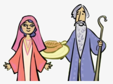 Torah Clipart Talmud - Sarah And Abraham Cartoon, HD Png Download, Free Download