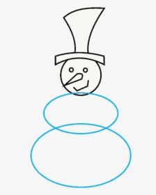 How To Draw Snowman - Line Art, HD Png Download, Free Download