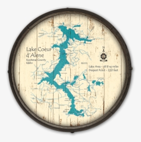 Lake Coeur D Alene Map, HD Png Download, Free Download