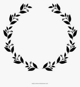 Laurel Wreath Coloring Page Flower Wreath Coloring Page Hd Png Download Kindpng