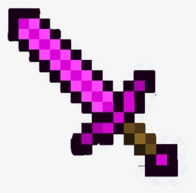 #minecraft #sword #pinkscheep #pink #pinksword #freetoedit - Enchanted Minecraft Diamond Sword, HD Png Download, Free Download