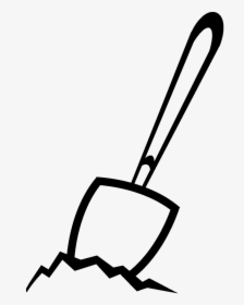 Soil With Shovel Coloring Page - Shovel Coloring Page, HD Png Download, Free Download